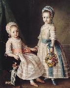 Carl Ludwig Christinec Portrait of Two Sisters France oil painting artist